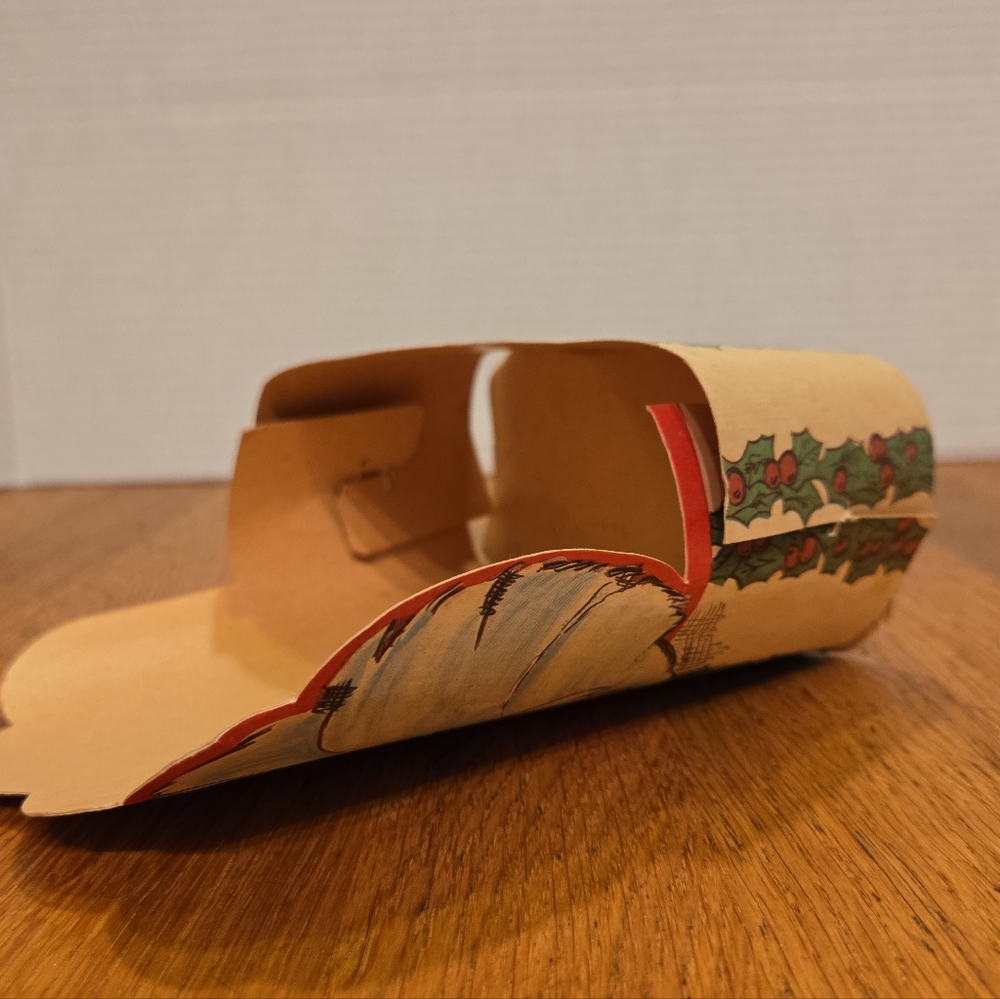 Rare 1940s–50s Santa Gift Wrap Box | Original Christmas Packaging, MCM Ephemera - Picture 4 of 5